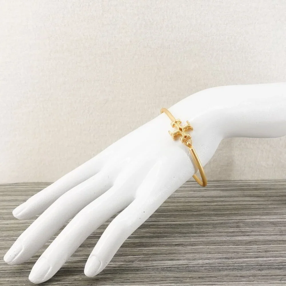 Tory Burch Gold Logo Bangle Bracelet